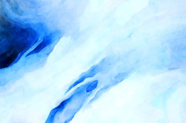 Soyut suluboya sanat eserleri. Fırça boyalı dijital resim. Renkli yaratıcı suluboya çizimi.