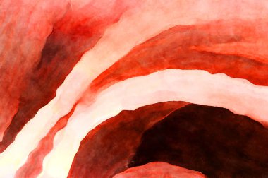 Soyut suluboya sanat eserleri. Fırça boyalı dijital resim. Renkli yaratıcı suluboya çizimi.