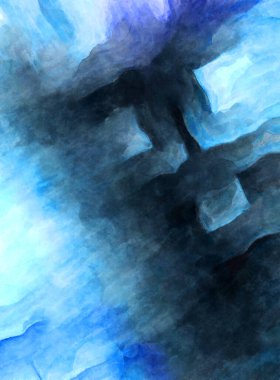 Soyut suluboya sanat eserleri. Fırça boyalı dijital resim. Renkli yaratıcı suluboya çizimi.