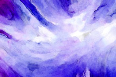 Soyut suluboya sanat eserleri. Fırça boyalı dijital resim. Renkli yaratıcı suluboya çizimi.