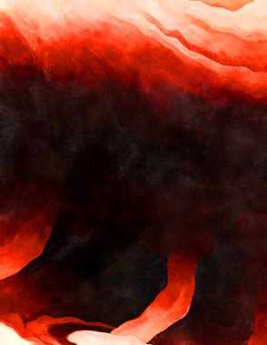 Soyut suluboya sanat eserleri. Fırça boyalı dijital resim. Renkli yaratıcı suluboya çizimi.