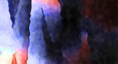 Soyut suluboya sanat eserleri. Fırça boyalı dijital resim. Renkli yaratıcı suluboya çizimi.