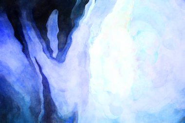 Soyut suluboya sanat eserleri. Fırça boyalı dijital resim. Renkli yaratıcı suluboya çizimi.