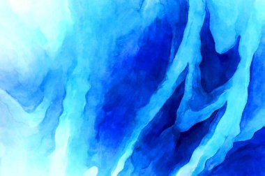 Soyut suluboya sanat eserleri. Fırça boyalı dijital resim. Renkli yaratıcı suluboya çizimi.