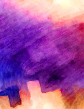 Soyut suluboya sanat eserleri. Fırça boyalı dijital resim. Renkli yaratıcı suluboya çizimi.