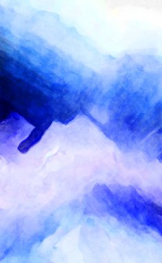 Soyut suluboya sanat eserleri. Fırça boyalı dijital resim. Renkli yaratıcı suluboya çizimi.