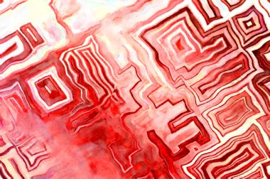 Soyut suluboya sanat eserleri. Fırça boyalı dijital resim. Renkli yaratıcı suluboya çizimi.