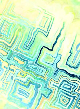 Soyut suluboya sanat eserleri. Fırça boyalı dijital resim. Renkli yaratıcı suluboya çizimi.