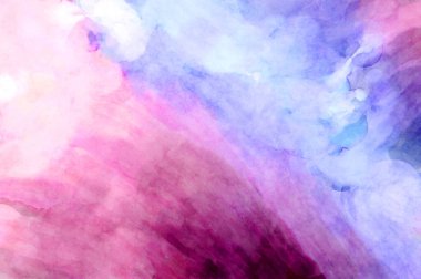 Soyut suluboya sanat eserleri. Fırça boyalı dijital resim. Renkli yaratıcı suluboya çizimi.