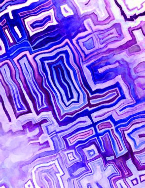 Soyut suluboya sanat eserleri. Fırça boyalı dijital resim. Renkli yaratıcı suluboya çizimi.