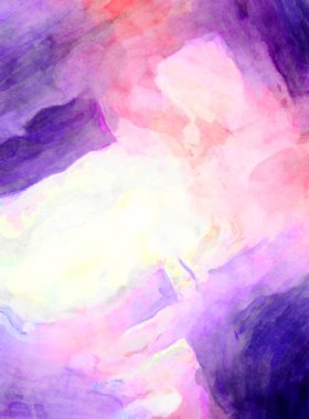 Soyut suluboya sanat eserleri. Fırça boyalı dijital resim. Renkli yaratıcı suluboya çizimi.