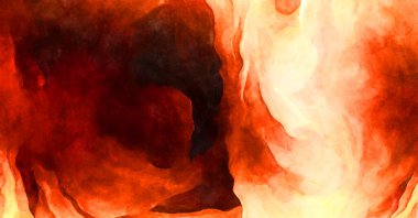 Soyut suluboya sanat eserleri. Fırça boyalı dijital resim. Renkli yaratıcı suluboya çizimi.