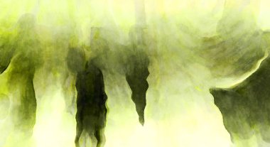 Soyut suluboya sanat eserleri. Fırça boyalı dijital resim. Renkli yaratıcı suluboya çizimi.