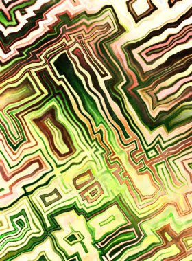 Soyut suluboya sanat eserleri. Fırça boyalı dijital resim. Renkli yaratıcı suluboya çizimi.