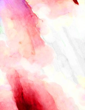 Soyut suluboya sanat eserleri. Fırça boyalı dijital resim. Renkli yaratıcı suluboya çizimi.