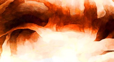 Soyut suluboya sanat eserleri. Fırça boyalı dijital resim. Renkli yaratıcı suluboya çizimi.