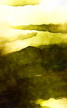 Soyut suluboya sanat eserleri. Fırça boyalı dijital resim. Renkli yaratıcı suluboya çizimi.