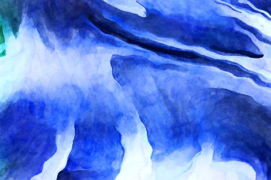 Soyut suluboya sanat eserleri. Fırça boyalı dijital resim. Renkli yaratıcı suluboya çizimi.