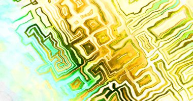 Soyut suluboya sanat eserleri. Fırça boyalı dijital resim. Renkli yaratıcı suluboya çizimi.