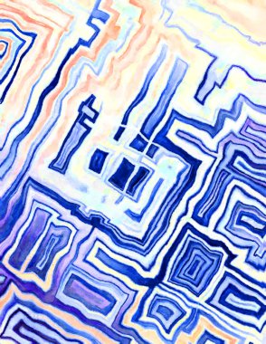 Soyut suluboya sanat eserleri. Fırça boyalı dijital resim. Renkli yaratıcı suluboya çizimi.