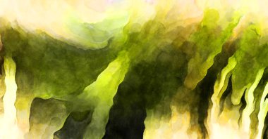 Soyut suluboya sanat eserleri. Fırça boyalı dijital resim. Renkli yaratıcı suluboya çizimi.