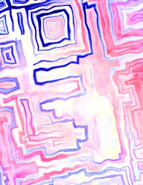 Soyut suluboya sanat eserleri. Fırça boyalı dijital resim. Renkli yaratıcı suluboya çizimi.