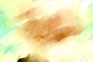 Soyut suluboya sanat eserleri. Fırça boyalı dijital resim. Renkli yaratıcı suluboya çizimi.