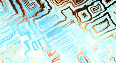 Soyut suluboya sanat eserleri. Fırça boyalı dijital resim. Renkli yaratıcı suluboya çizimi.