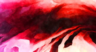 Soyut suluboya sanat eserleri. Fırça boyalı dijital resim. Renkli yaratıcı suluboya çizimi.