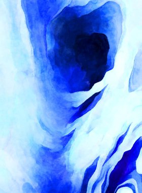 Soyut suluboya sanat eserleri. Fırça boyalı dijital resim. Renkli yaratıcı suluboya çizimi.