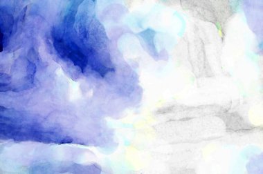 Soyut suluboya sanat eserleri. Fırça boyalı dijital resim. Renkli yaratıcı suluboya çizimi.