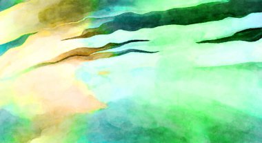 Soyut suluboya sanat eserleri. Fırça boyalı dijital resim. Renkli yaratıcı suluboya çizimi.