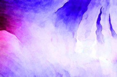 Soyut suluboya sanat eserleri. Fırça boyalı dijital resim. Renkli yaratıcı suluboya çizimi.