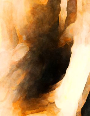 Soyut suluboya sanat eserleri. Fırça boyalı dijital resim. Renkli yaratıcı suluboya çizimi.