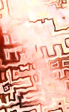 Soyut suluboya sanat eserleri. Fırça boyalı dijital resim. Renkli yaratıcı suluboya çizimi.