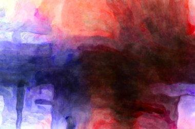 Soyut suluboya sanat eserleri. Fırça boyalı dijital resim. Renkli yaratıcı suluboya çizimi.