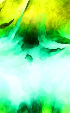 Soyut suluboya sanat eserleri. Fırça boyalı dijital resim. Renkli yaratıcı suluboya çizimi.