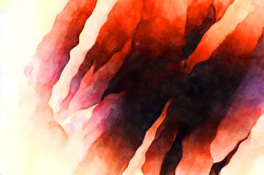 Soyut suluboya sanat eserleri. Fırça boyalı dijital resim. Renkli yaratıcı suluboya çizimi.