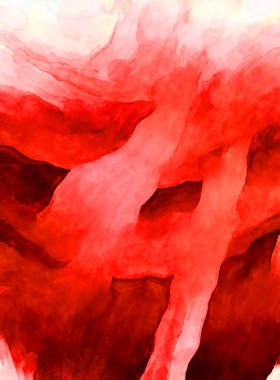 Soyut suluboya sanat eserleri. Fırça boyalı dijital resim. Renkli yaratıcı suluboya çizimi.