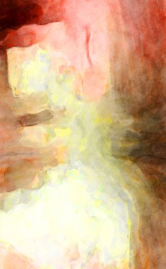 Soyut suluboya sanat eserleri. Fırça boyalı dijital resim. Renkli yaratıcı suluboya çizimi.