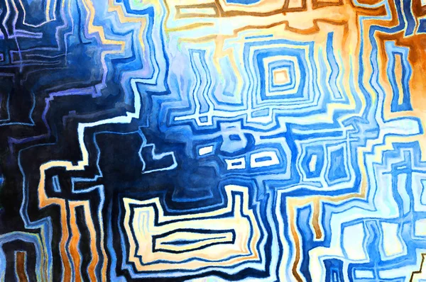 Acuarela Abstracta Expresiva Pincel Pintado Pintura Arte Digital Colorida Acuarela — Foto de Stock