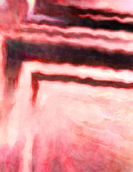 Wyraźna Abstrakcyjna Grafika Akwarelowa Szczotka Malowała Cyfrowy Obraz Sztuki Kolorowy — Zdjęcie stockowe