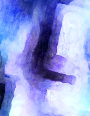 Soyut suluboya sanat eserleri. Fırça boyalı dijital resim. Renkli yaratıcı suluboya çizimi.