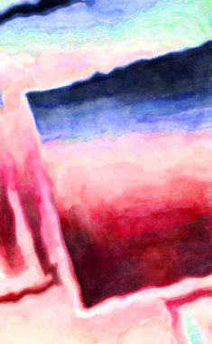 Soyut suluboya sanat eserleri. Fırça boyalı dijital resim. Renkli yaratıcı suluboya çizimi.