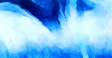 Soyut suluboya sanat eserleri. Fırça boyalı dijital resim. Renkli yaratıcı suluboya çizimi.