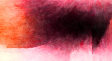 Soyut suluboya sanat eserleri. Fırça boyalı dijital resim. Renkli yaratıcı suluboya çizimi.