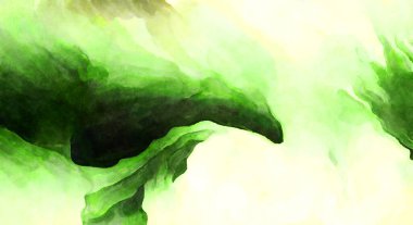 Soyut suluboya sanat eserleri. Fırça boyalı dijital resim. Renkli yaratıcı suluboya çizimi.