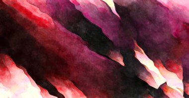 Soyut suluboya sanat eserleri. Fırça boyalı dijital resim. Renkli yaratıcı suluboya çizimi.