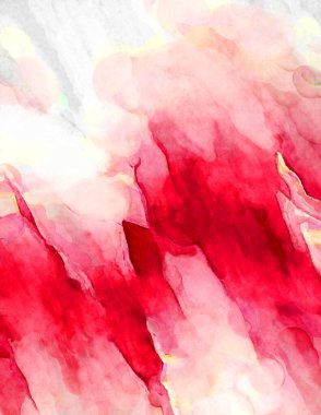 Soyut suluboya sanat eserleri. Fırça boyalı dijital resim. Renkli yaratıcı suluboya çizimi.