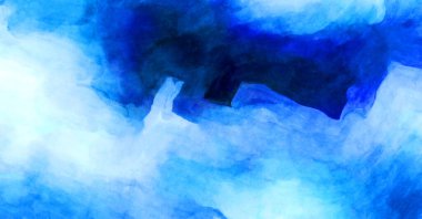 Soyut suluboya sanat eserleri. Fırça boyalı dijital resim. Renkli yaratıcı suluboya çizimi.